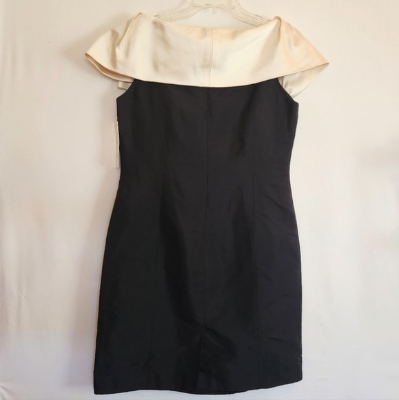 Rickie Freeman for Teri Jon Silk Cocktail Dress with Bow - Picture 4 of 12